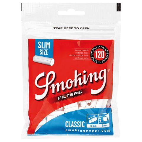 Smoking 6mm Slim Classic cigaretové filtry 18+ | 120 x 1 kus